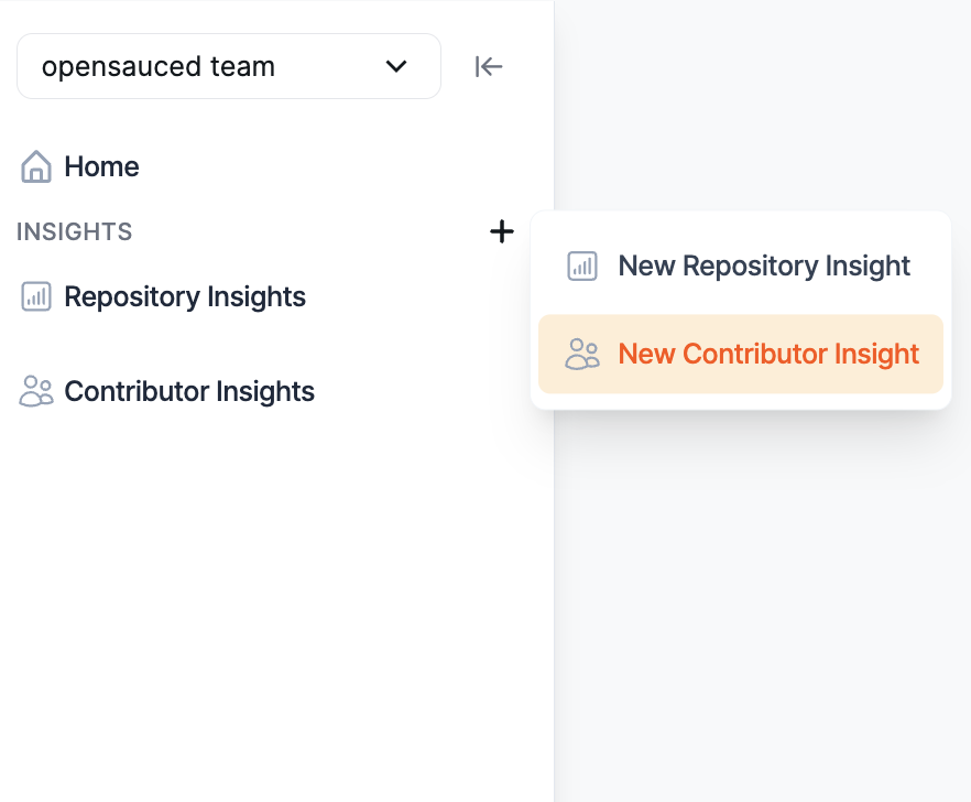 New Contributor Insight Page